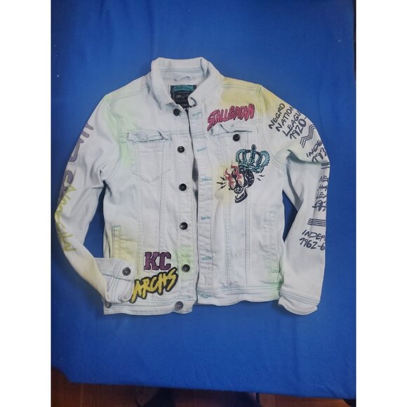 Stall & Dean x 8th Dstrkt Denim Jacket Crown Monarchs  Men's Size Medium - Picture 4 of 16